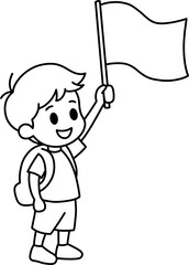 여름 가이드 남자 흑백