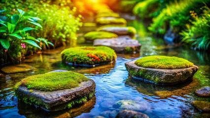 Macro Photography: Stepping Stones Numbered 2023, 2024, 2025 - New Year's Path