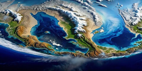 Magallanes Region, Chile: Stunning High-Resolution Satellite Image of Patagonian Landscape