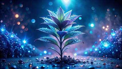 Magical Night Bloom: Unicorn Plant in Moonlight