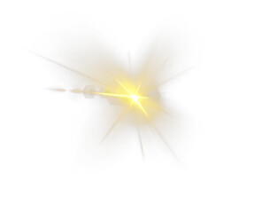 Glowing gold PNG spotlight with sparkling streaks and radiant flares. Bright beams enhance elegance, luxury, and festive energy. Perfect for concerts, stage performances, and creative digital designs.