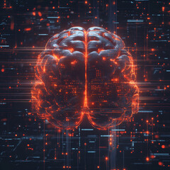 3D Concept of Artificial Intelligence, "AI Brain Concept in 3D", "AI Concept in a Digital Mind", "Futuristic Digital Brain Concept", "Neural Network in 3D Technology", "Exploring AI with 3D Art", "3D 