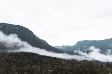 fog over the mountains
