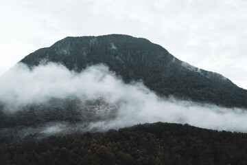 clouds over the mountains
