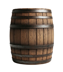 Obraz premium Wooden barrel transparent background cutout png