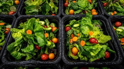 Fresh salad medley preparation local farm market food photography vibrant close-up healthy eating concept
