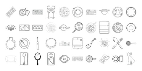 Vector art of diverse selection of diamond cuts and shapes