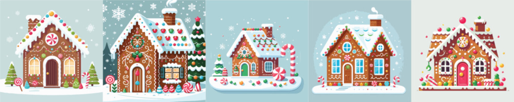 Vector of Christmas gingerbread house