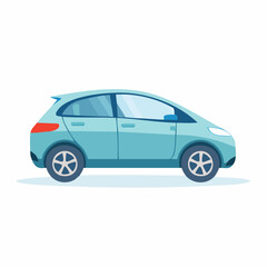 Obraz premium blue car isolated on white
