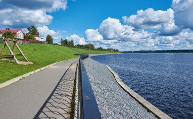 Myshkin  town , city ​​embankment