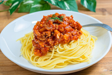 ミートソースパスタ