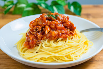 ミートソースパスタ
