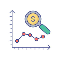 Analytics Vector Icon which can easily modify or edit