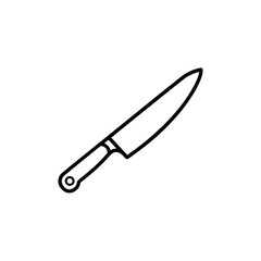 Sharp carving knife vector illustration for culinary and kitchen designs scalable graphic