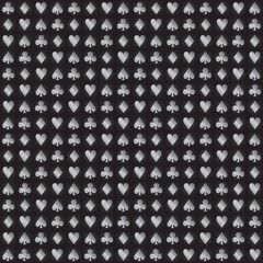 Seamless pattern of playing card symbols. Vector illustration.