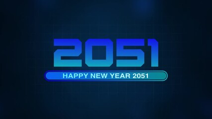 Happy New Year 2051 progress bar on soft abstract background. New year loading bar. happy New year 2051 loading animation background
