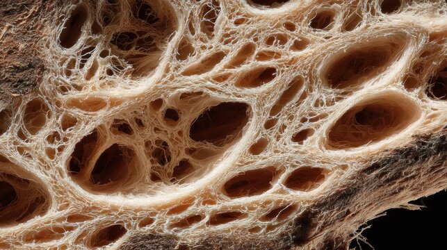 Bone internal structure closeup detail
