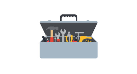 Open Toolbox Filled with Tools for Repair and Maintenance