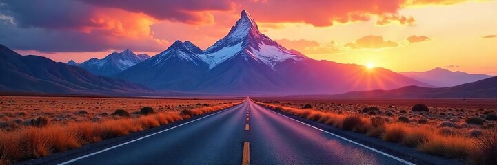 Majestic Mountain Range Sunset Road Trip Adventure Beckons Across Diverse Desert Landscapes