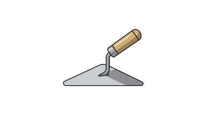 Vector Illustration of a Trowel Essential Construction Tool