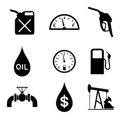 Oil and gass icon set