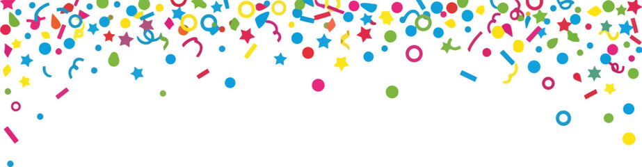 Confetti Border Vector Illustration Graphic