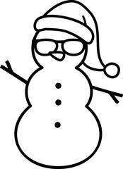
Outline of summer beach sand snowman.
Christmas beach sand snowman line icon VECTOR isolated.
Transparent background. SVG.