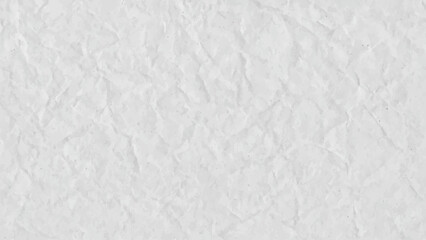 White wrinkled paper texture background. Crumpled and folded paper surface with soft shadows. Realistic vector background for design, poster, and presentation use.