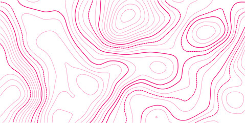 Topographic line map. Abstract topographic map banner with copy space.White background.