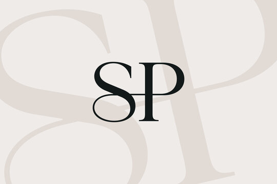 SP or PS letter logo icon design. Classic style luxury initials monogram.