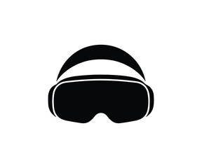 Vector virtual reality headset on white background