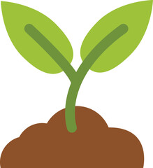 Tiny sprout growing from soil representing new beginning and hope
