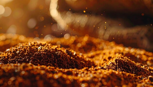 Rich and Aromatic Ground Coffee Powder for a Perfect Cappuccino Day Celebration and Brewing