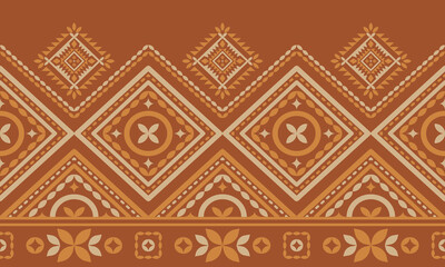 Southwest Native seamless pattern ethnic tribal Aztec geometric floral Navajo Native American fabric colorful design vector for textile print