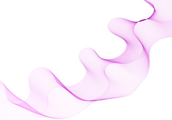 Purple Transparent Wave of Abstract Lines on a Pure White Background. Eps 10