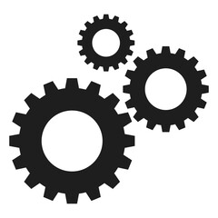Cogwheel icon. Setting doodle element design