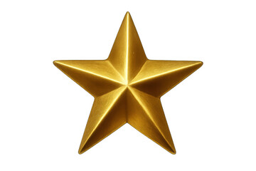 Obraz premium Golden star symbol representing excellence, quality, rating, success, reward, achievement, and leadership, transparent background