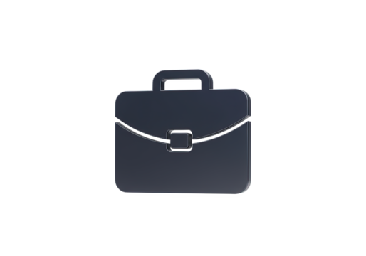 Professional Briefcase Icon A Symbol of Business and Career on a Clean White Background