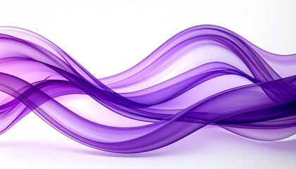 Abstract Purple Wave Background. Elegant flowing violet lines on white, perfect for modern digital art, banners, and creative graphic design.