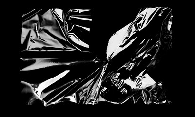 Plastic film texture, transparent background overlay use. Torn package, plastic wrap texture...