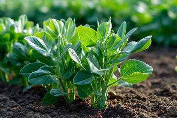 Obraz premium broad bean plant, field bean, broad bean, bean, broad, vegetable, plant, food, garden, agriculture, growing, fresh, leaves, green, nature, pod, organic, grow, gardening, cultivation, produce.