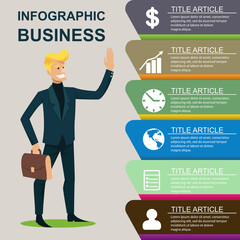 business infographics options banner