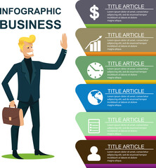 business infographics options banner vector