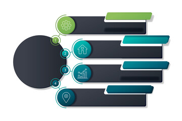 set of colorful banners with place for text