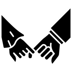Wedding hand promise hand vector icon. Hand gesture icon solid style. perfect use for logo, presentation, website, and more. modern icon design glyph style