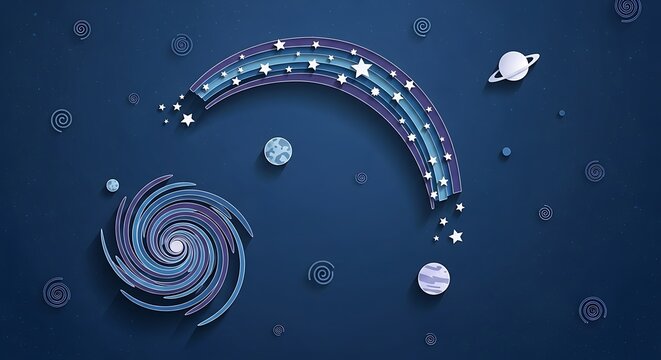 Cosmic Dreamscape - A Whimsical Journey Through the Stars.