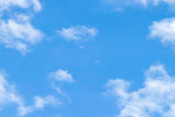 Blue Sky with White Clouds Background – Clear Sky Nature Atmosphere