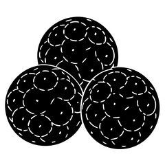 black and white spheres