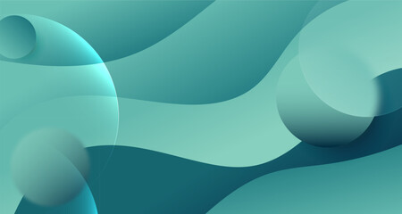 Gradient abstract background with smooth flowing waves and soft 3d shapes