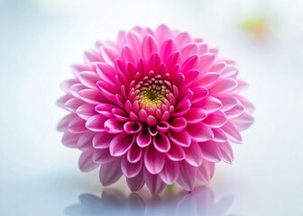 Miniature Pink Flower, Isolated White Background, Tilt-Shift Photography